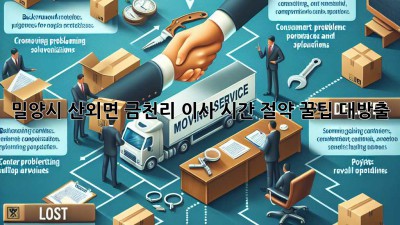 밀양시 산외면 금천리 이사, 시간 절약 꿀팁🍯 대방출!