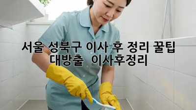 서울 성북구 이사 후 정리 꿀팁 대방출! 🏠✨ #이사후정리