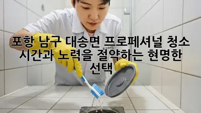 포항 남구 대송면 프로페셔널 청소: 시간과 노력을 절약하는 현명한 선택