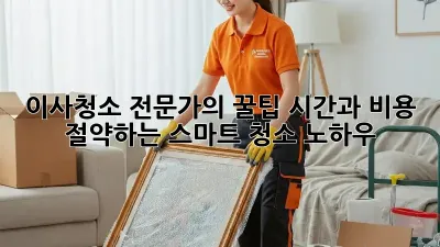 이사청소 전문가의 꿀팁: 시간과 비용 절약하는 스마트 청소 노하우!